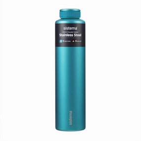 Sistema Stainless Steel Water Bottle 600 Ml Teal Shop the Savings Now