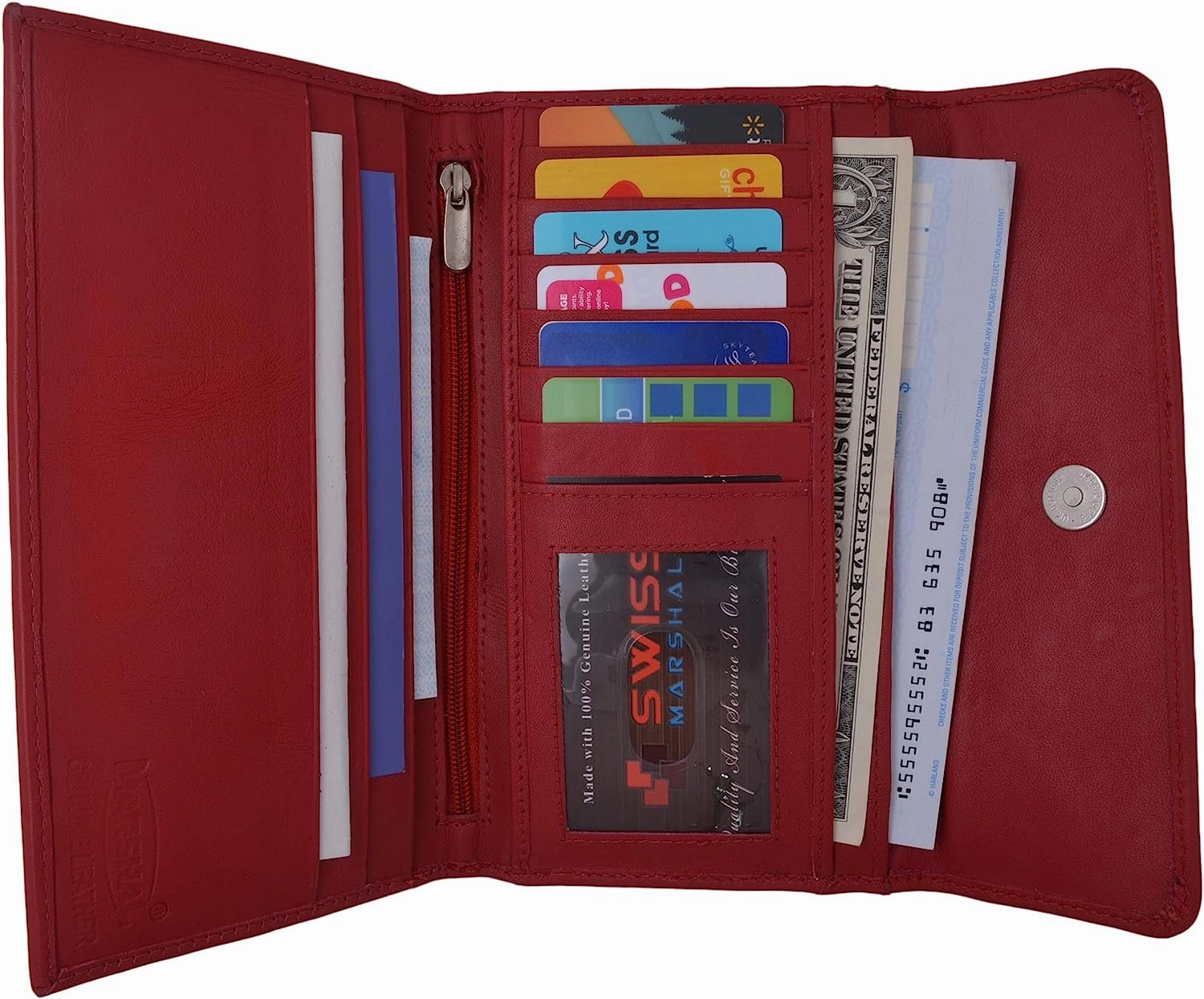 Swiss Marshal Ladies Rfid Blocking Genuine Leather Long Clutch Credit Card Id Wallet Hot Offer Ending Soon