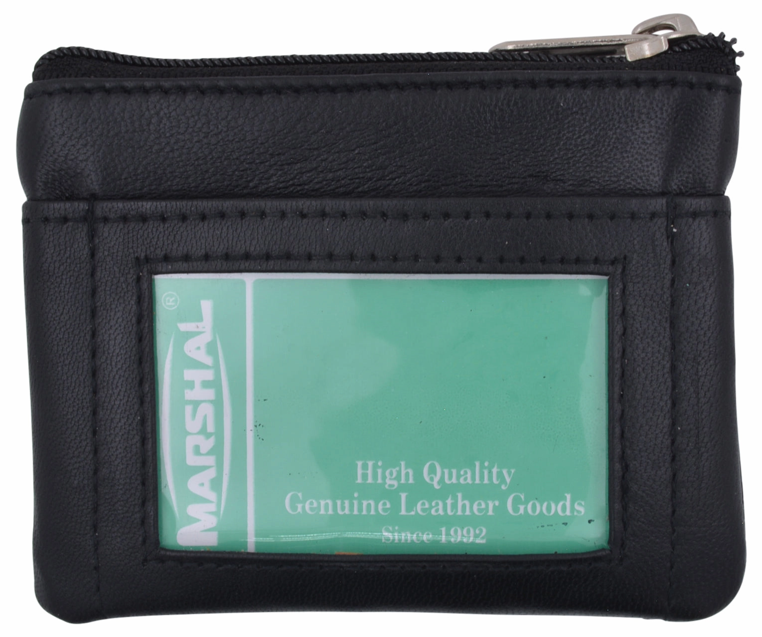 Daily Deal Frenzy Trending Now Offer Genuine Leather Coin Change Purse With Front Id Window & Key Ring 710 Assorted Color