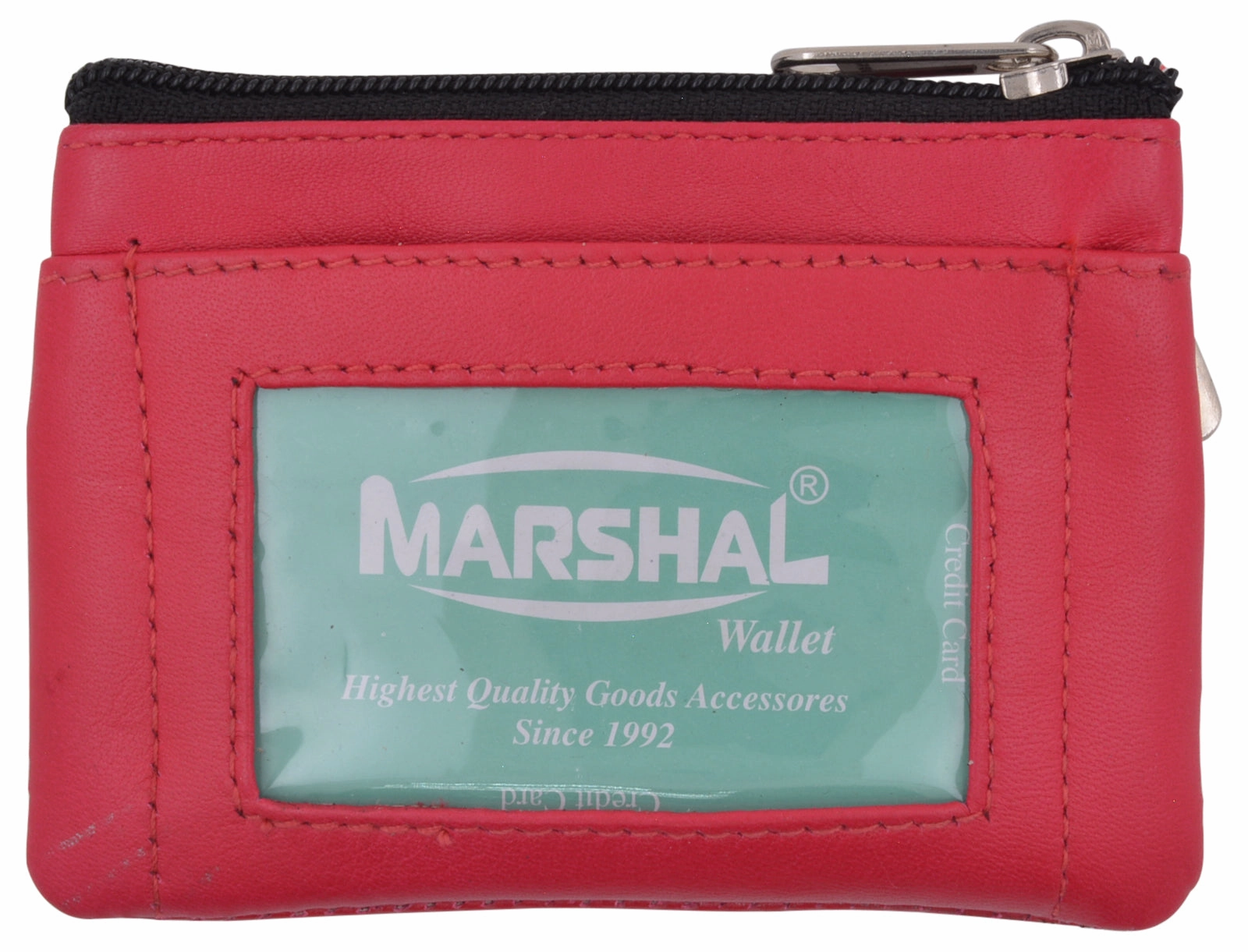 Save More Online Genuine Leather Coin Change Purse With Front Id Window & Key Ring 710 Assorted Color