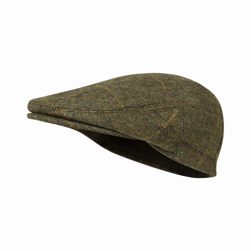 Harkila Kenmore Mens Tweed Flat Cap - Forest Green Hot Picks Today