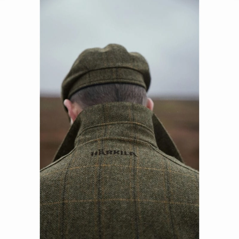 Harkila Kenmore Mens Tweed Flat Cap - Forest Green Special Steal Event Clearance Steal Today