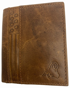 Best Seller Discount Men'S Rfid Blocking Genuine Leather Unique L Shape Bifold Wallet Usa Series Wallets For Men