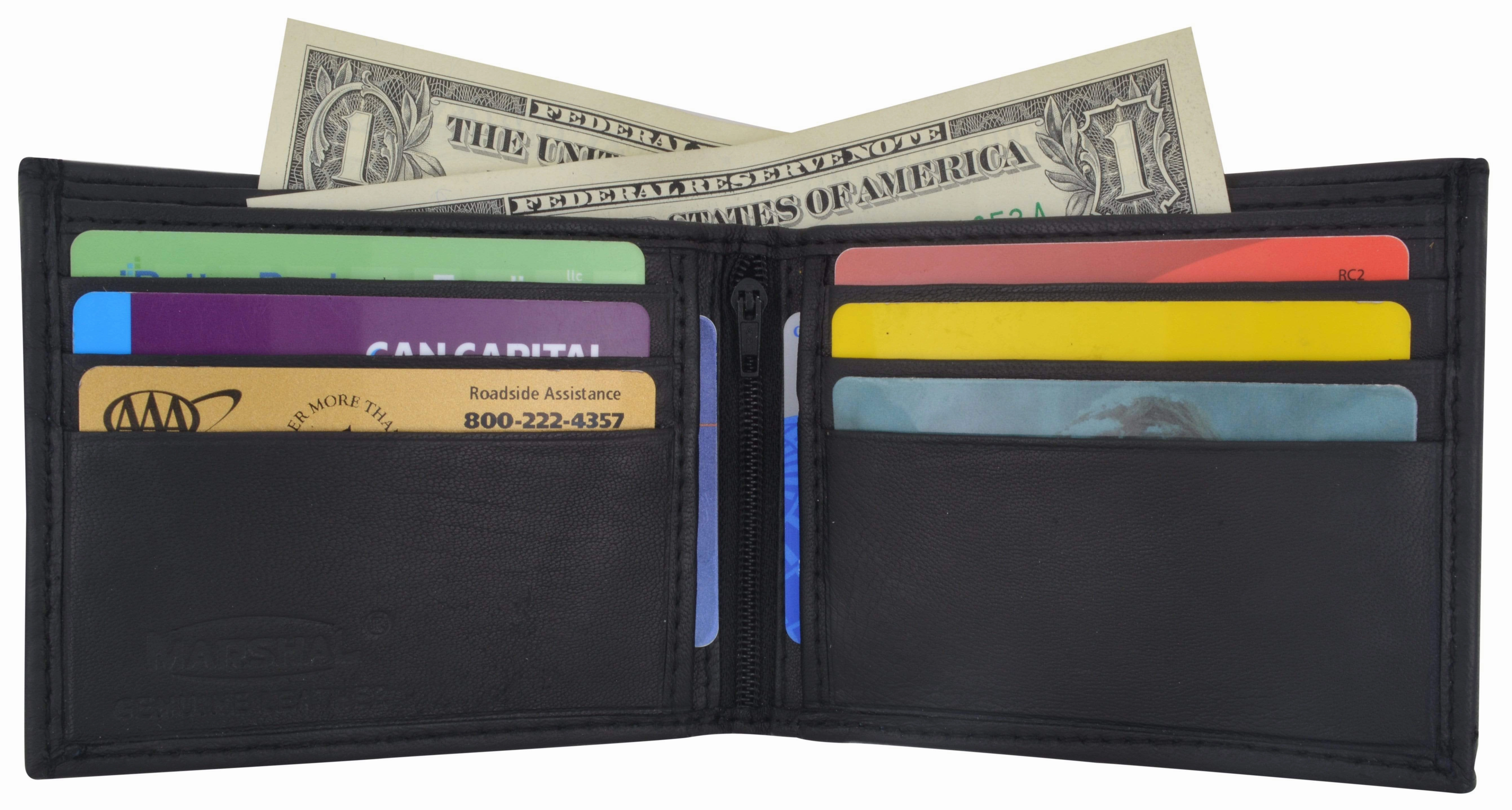 Genuine Lambskin Soft Leather Bifold Men'S Wallet With Inner Zipper 1103 Exclusive Online Deal Instant Hot Deal