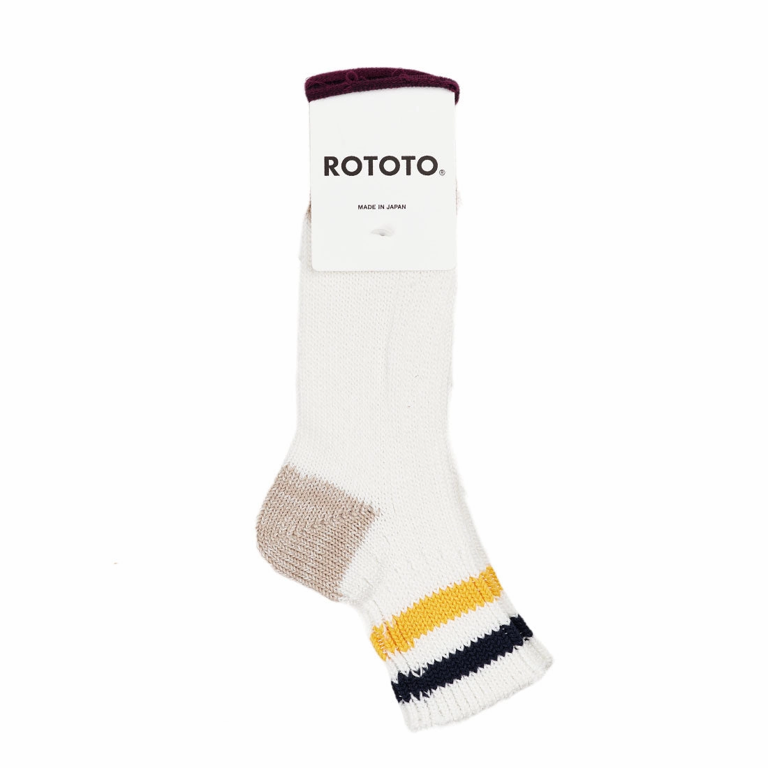 Dont Miss This Deal Daily Hot Deal Rototo Two Stripe White / Navy / Yellow