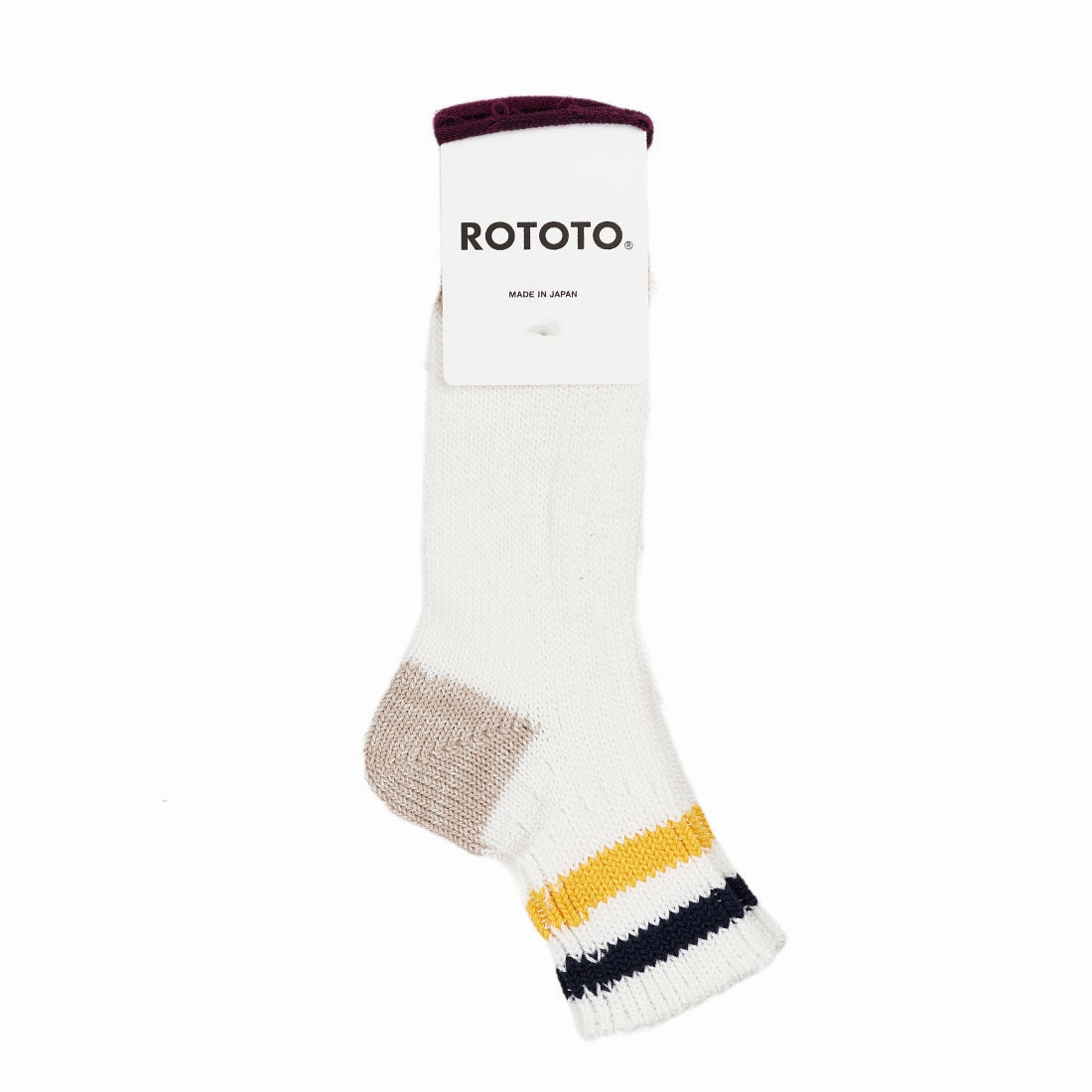 Shop Save Big Rototo Two Stripe White / Navy / Yellow