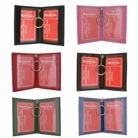 Wholesale Genuine Leather Small Credit Card Id Holder With Key Chain Colors Assorted Hot Deals Today Deal of the Day