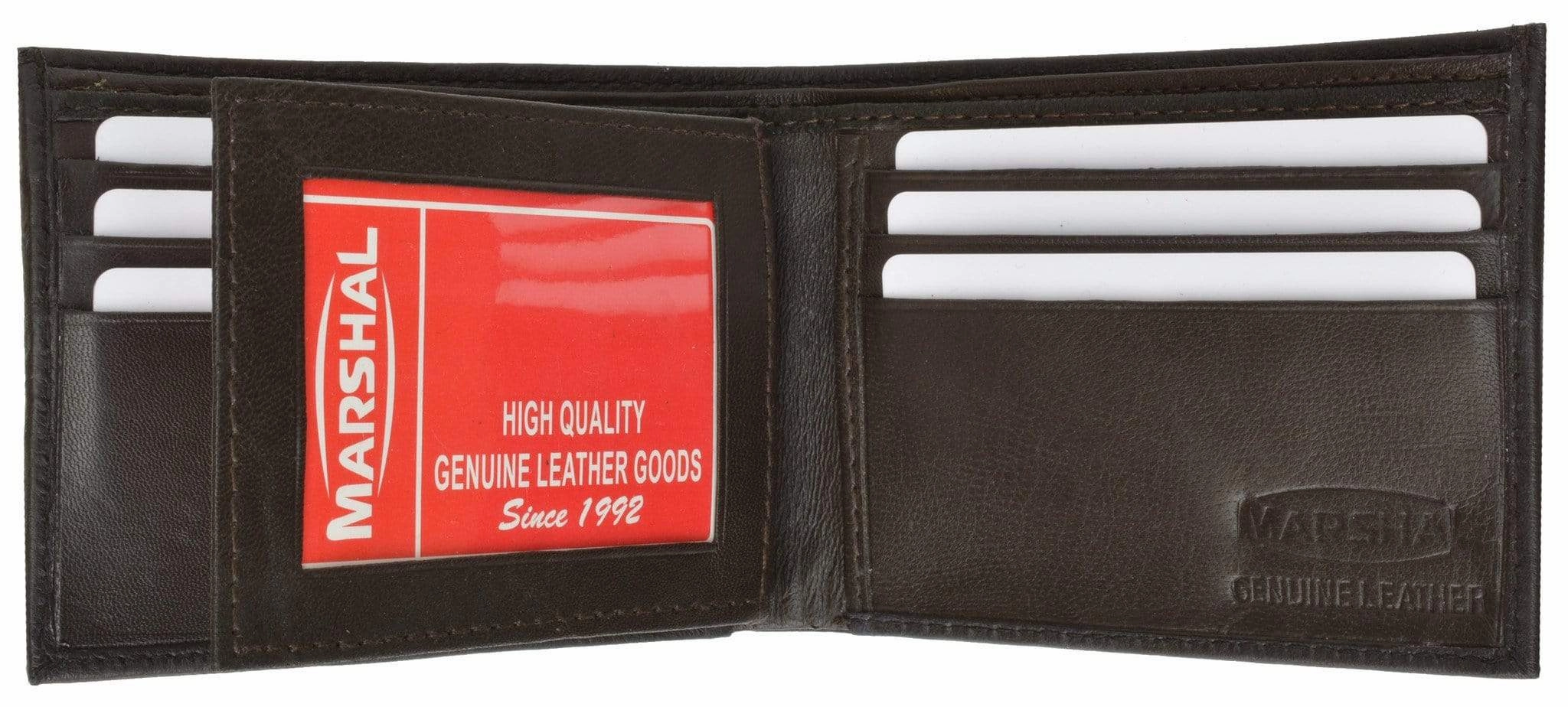 Cowhide Leather Mens Wallet With Center Flap And Id Window 1152 Cf Hot Offer Frenzy