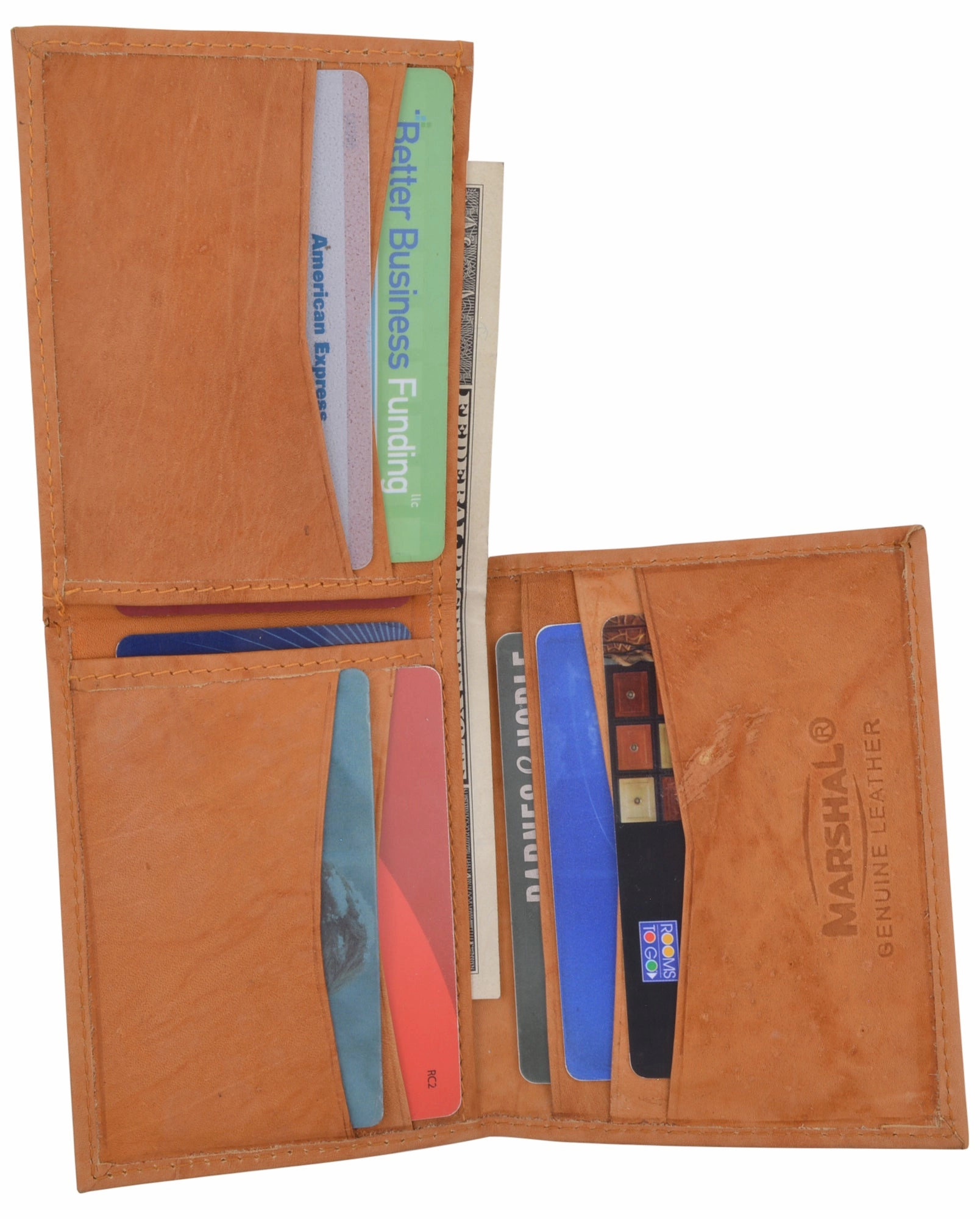 Shop the Best Deals Cowhide Leather Slim L Shape Id Card Holder Bifold Wallet 1309 Cf