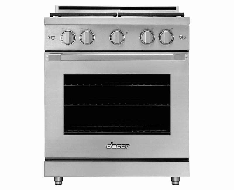 Dacor HGPR30SNGH 30" Gas Pro Range, Silver Stainless Steel, Natural Gas/High Altitude