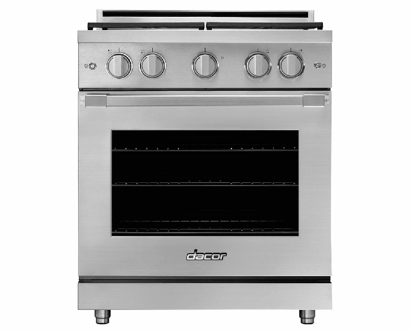 Dacor HGR30PSLP 30" Gas Range, Silver Stainless Steel, Liquid Propane