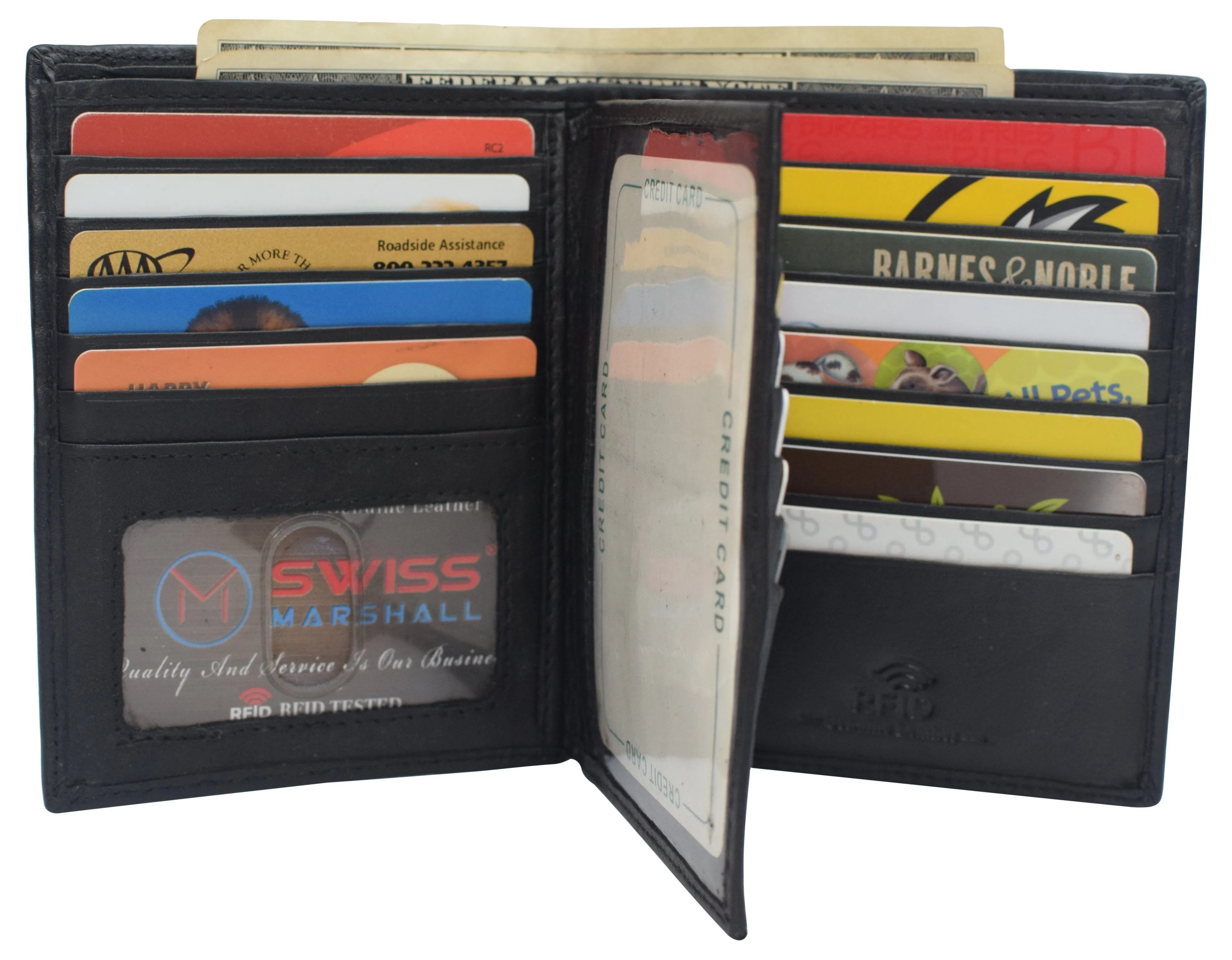 Special Surprise Sale Napa Leather Hipster Bifold Wallet For Men With Id Window And Rfid Blocking