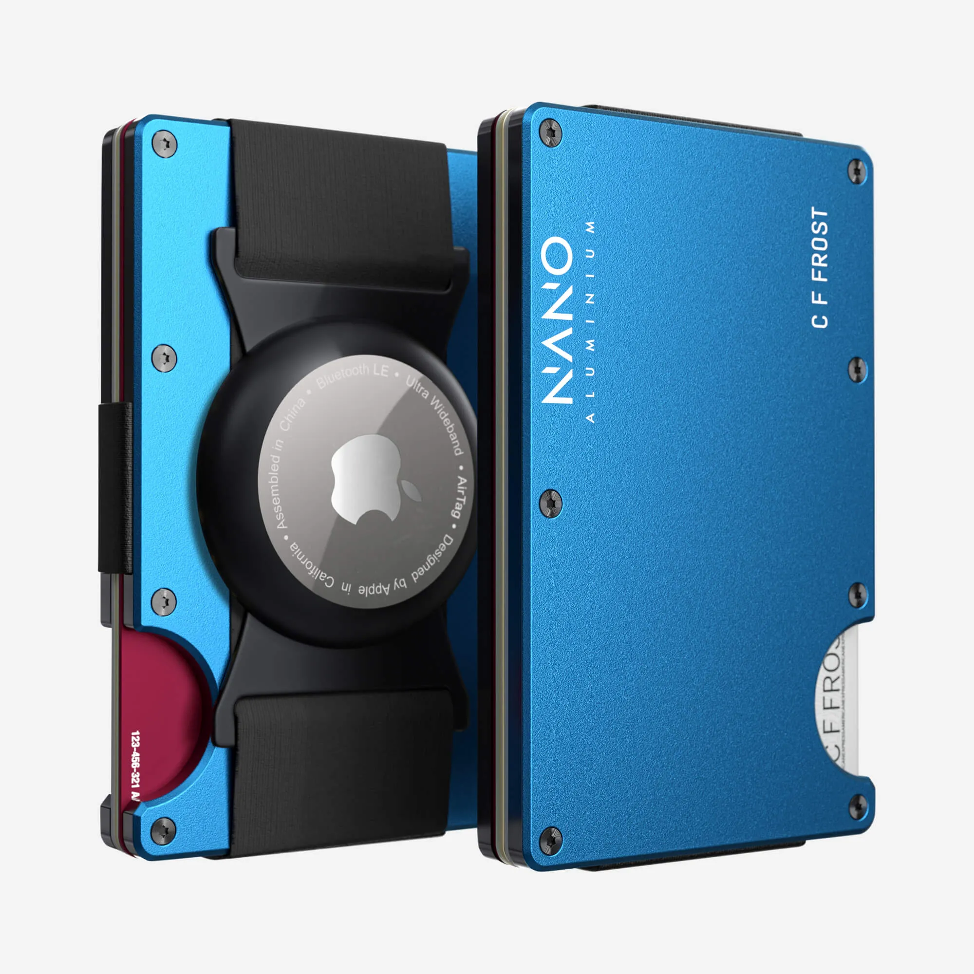 Personalised Airtag Cash Strap Wallet (Velocity Blue) Grab It Now