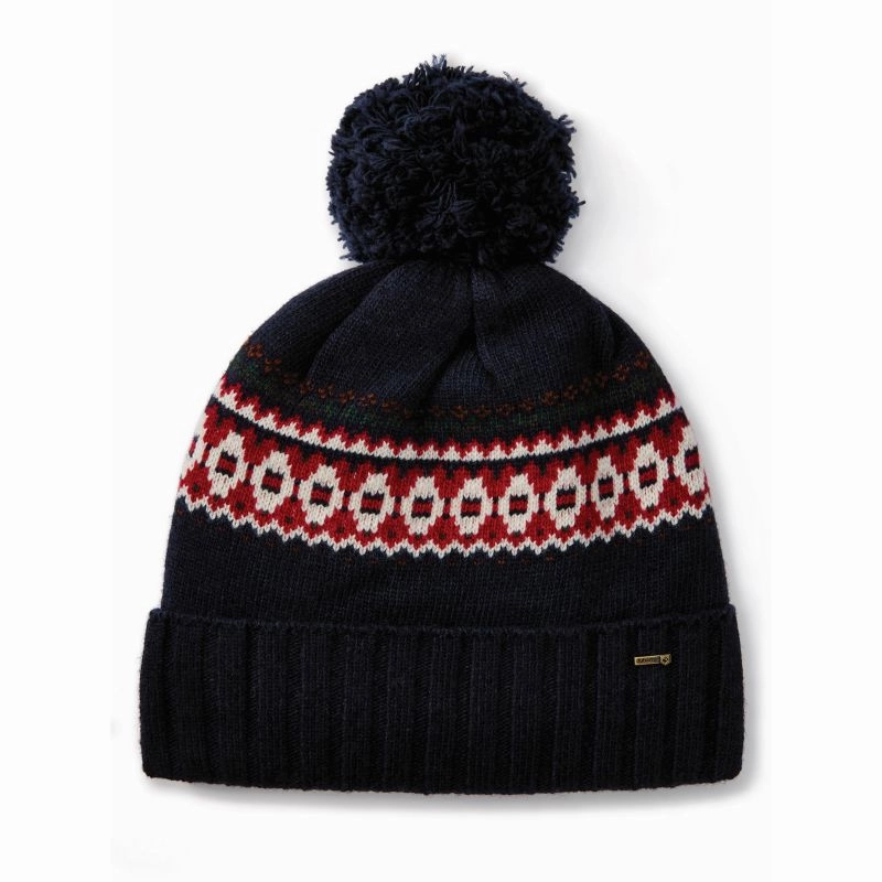 Instant Hot Deal Exclusive Online Deal Dubarry Kilcormac Fair Isle Ladies Bobble Hat - Navy
