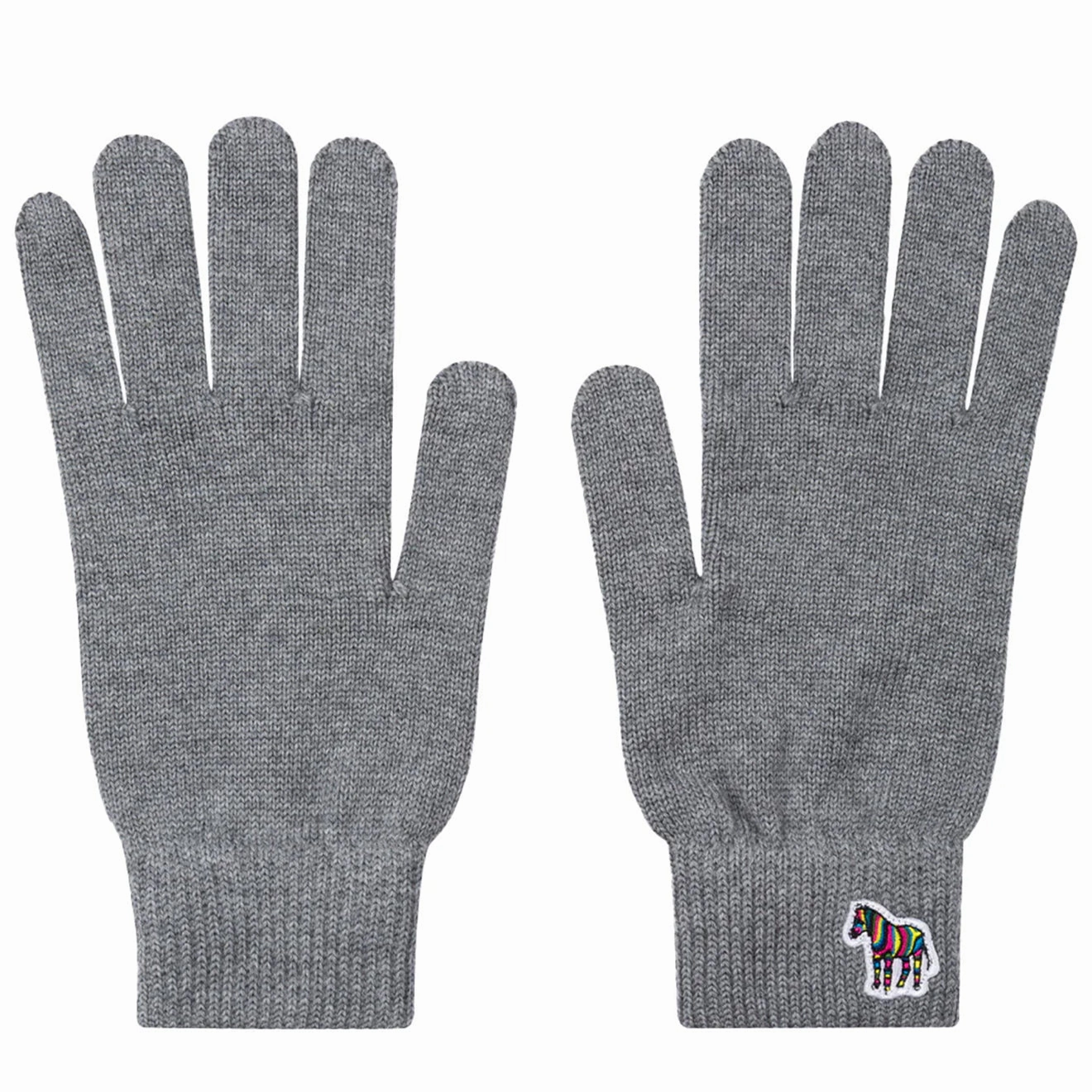Clearance Sale Paul Smith Zebra Logo Wool Gloves Grey