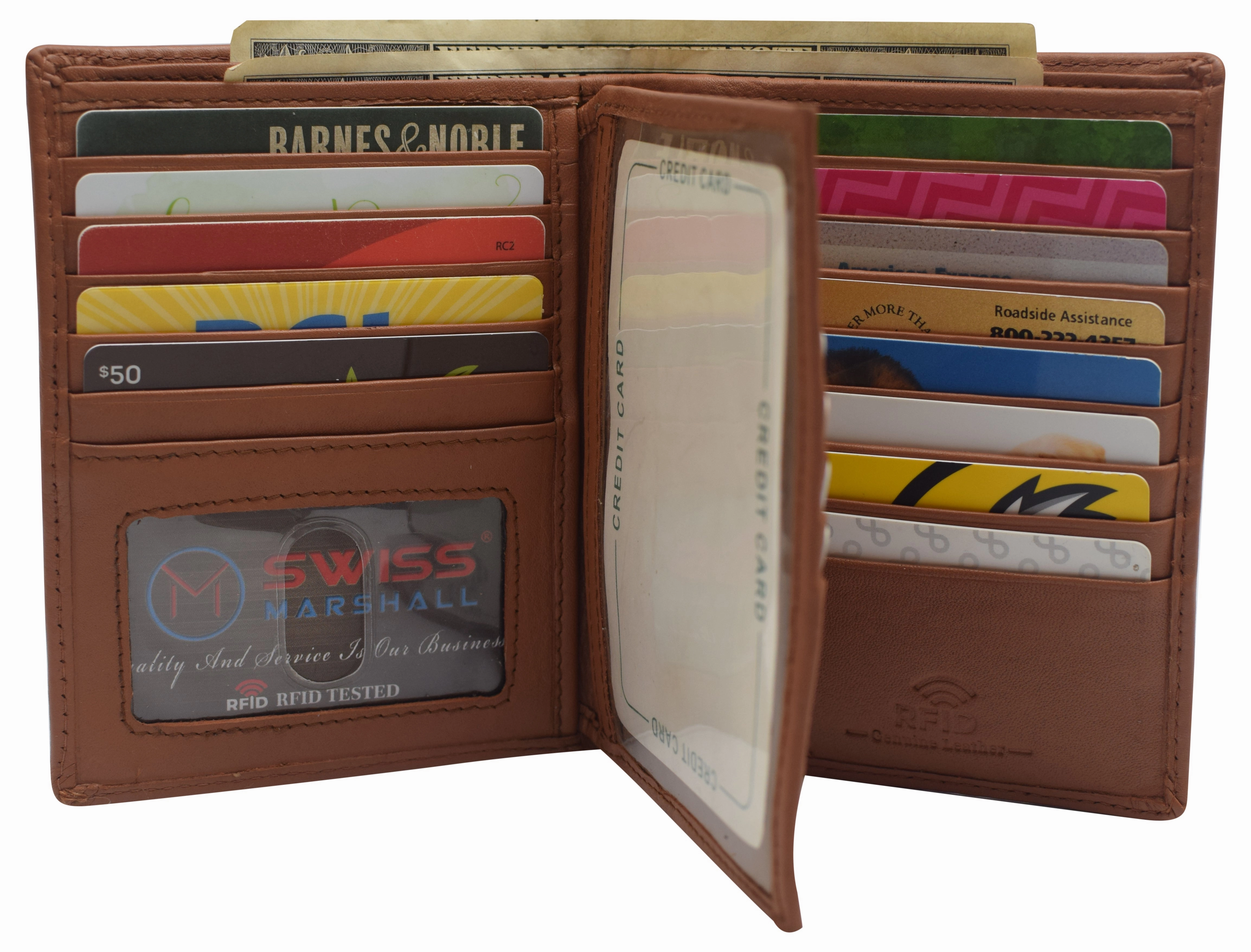 Napa Leather Hipster Bifold Wallet For Men With Id Window And Rfid Blocking Limited Stock Hot Deal