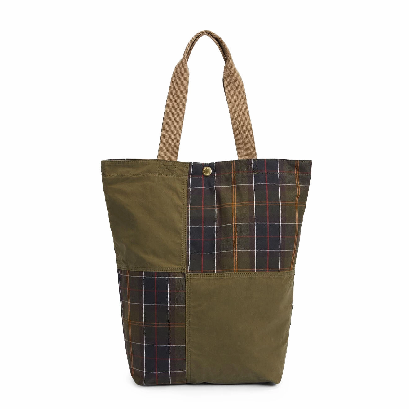 Shop the Savings Now Shop Grab Now Barbour Transport Patchwork Tote Bag Dusky Green