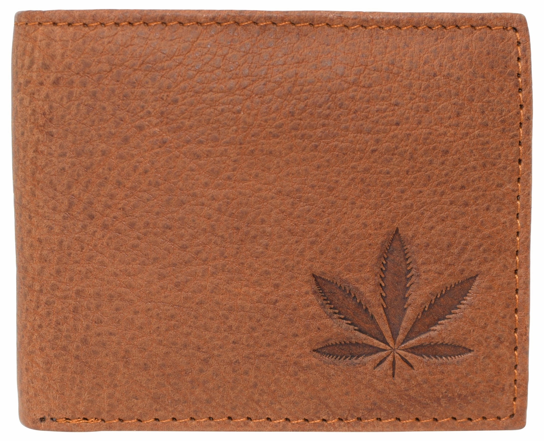 Price Drop Alert Hot Offer Inside Marijuana Leaf Rfid Blocking Real Leather Bifold Classic Wallet For Men