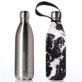 Todays Mega Savings Trending Today Steal Bbbyo Silver Stainless Steel Water Bottle With Cover 1 Litre - Whitewater