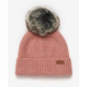 Limited Stock Alert Exclusive Online Deal Barbour Chilton Ladies Beanie - Pink