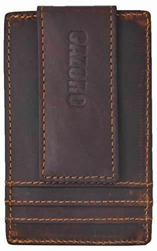 Rfid Blocking Front Pocket Money Clip Vintage Leather Strong Magnetic Slim Wallet Limited Time Offer