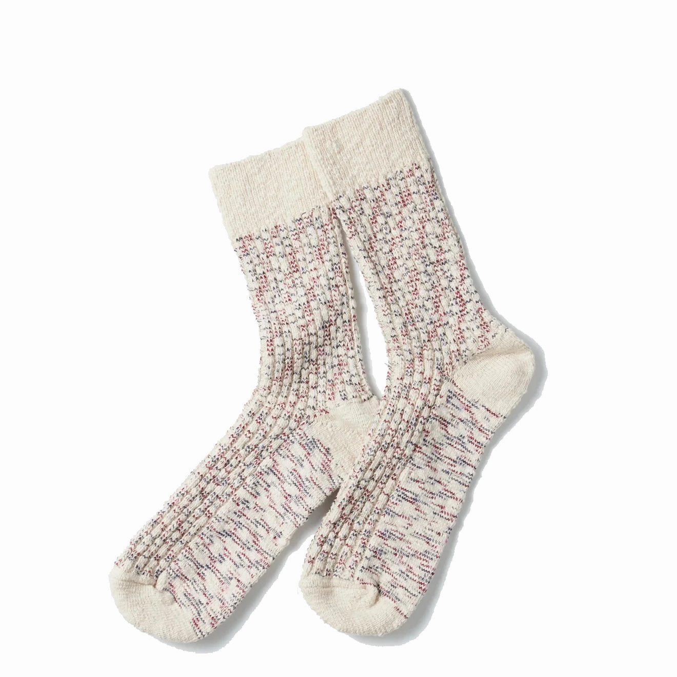 Rototo Original Organic Classic Slub Sock Navy / Burgundy Weekend Sale Special Big Clearance Event