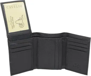 Steal Todays Offer Limited Stock Hot Deal Cavelio Rfid Blocking Trifold Cowhide Leather Wallet For Men With Flap Up Id Holder (Brown)