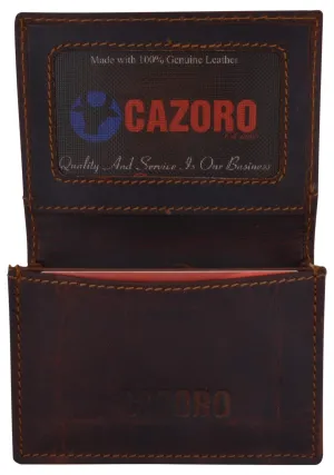 Save More Online Clearance Alert Now Rfid Premium Vintage Leather Men'S Expandable Credit Card Id Holder Wallet