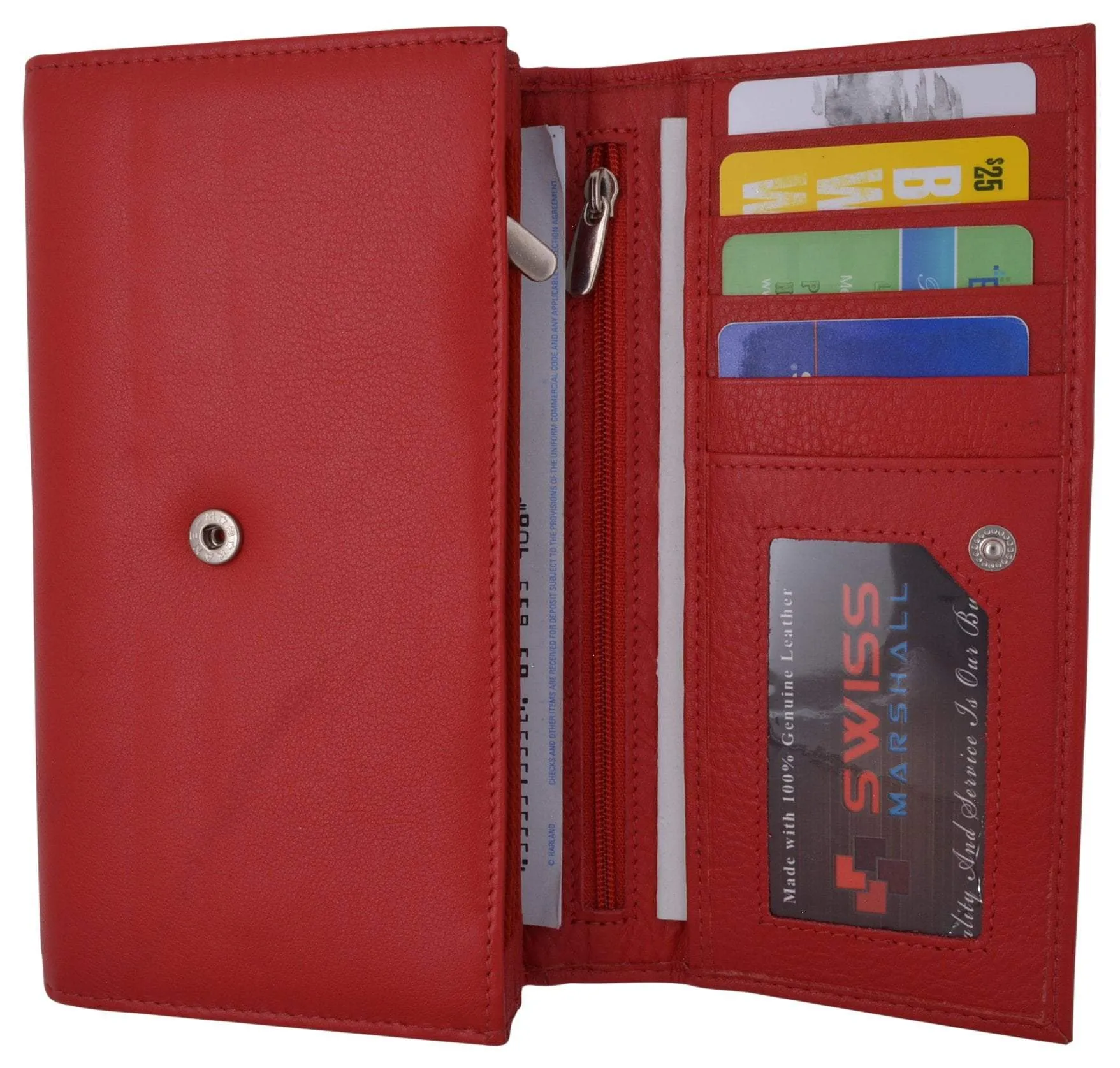 Flash Sale Alert Save Big Today Women Rfid Blocking Real Leather Wallet - Clutch Checkbook Wallet For Women