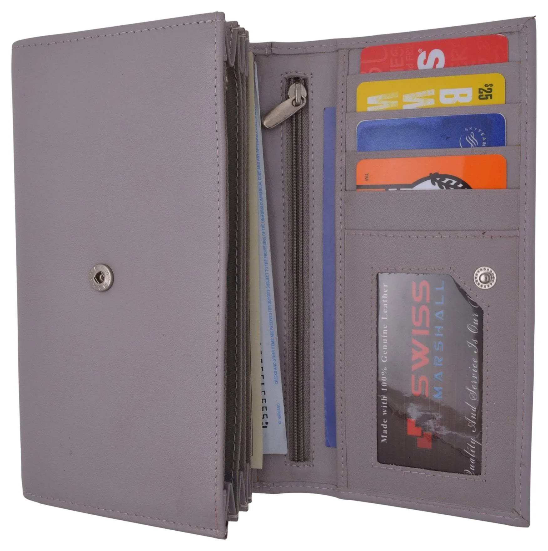 Save Big Today Big Sale Today Women Rfid Blocking Real Leather Wallet - Clutch Checkbook Wallet For Women