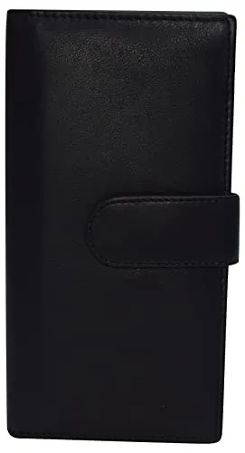 Save Today Only Real Leather Checkbook Cover Rfid Wallets For Women Duplicate Check With Snap Closure