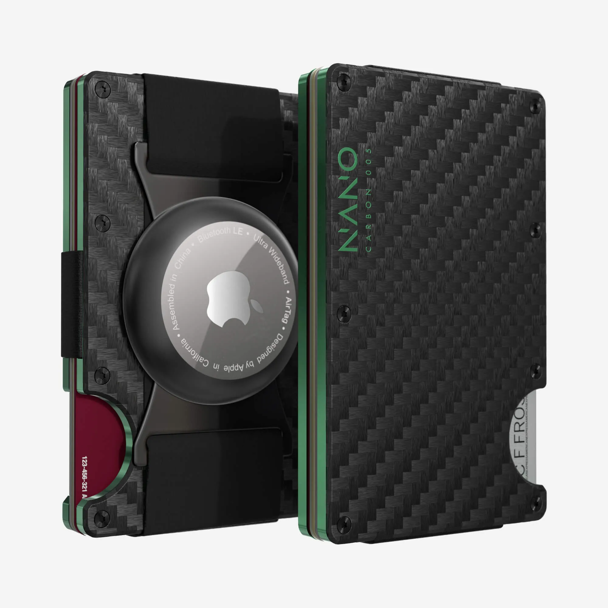 005 Airtag Cash Strap Wallet (Stealth Black/Viper Green) Big Sale Today