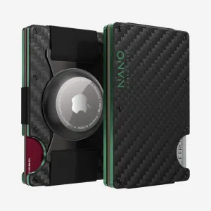 005 Airtag Cash Strap Wallet (Stealth Black/Viper Green) Big Sale Today
