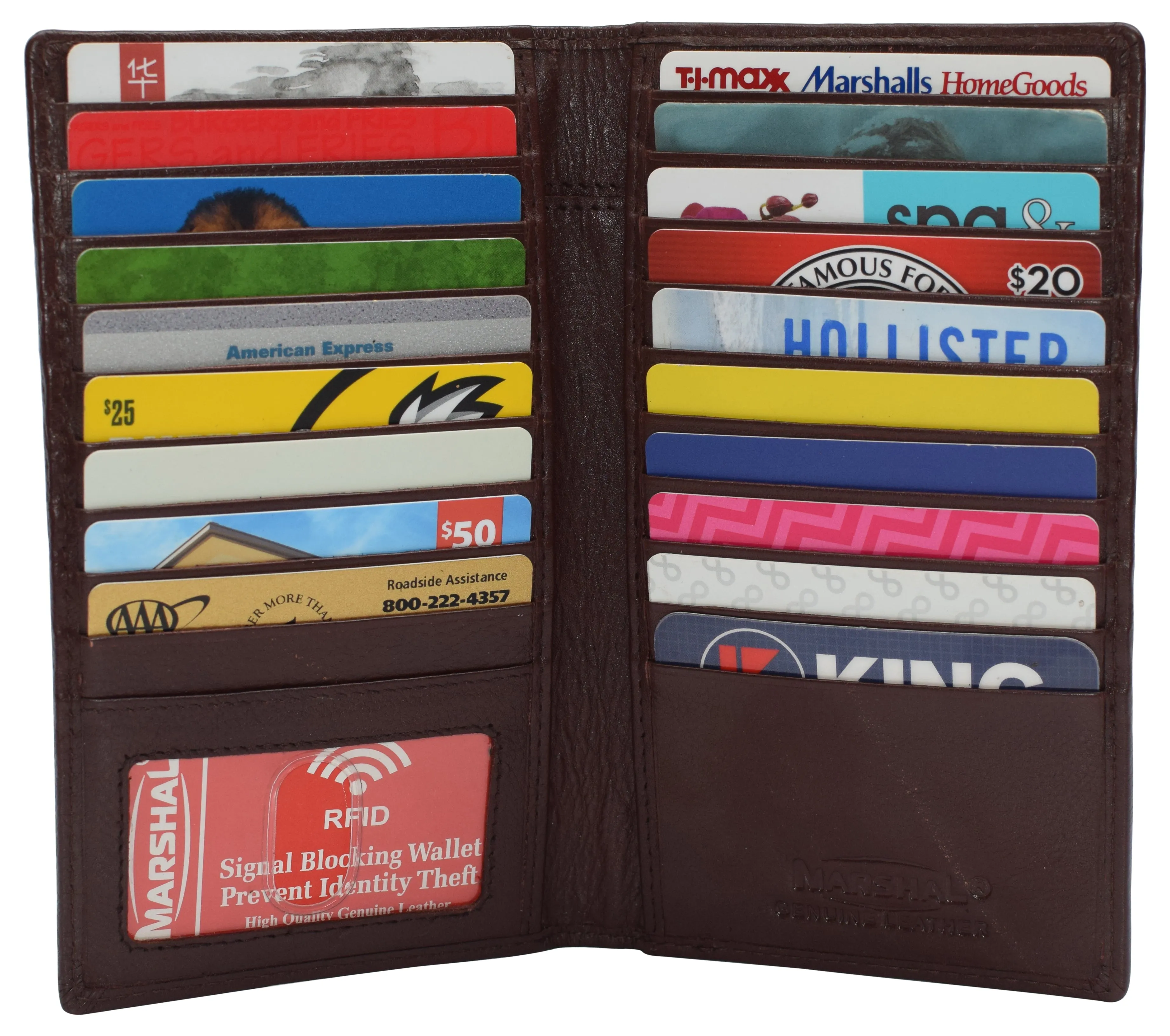 Weekend Specials Daily Clearance Deal Genuine Leather Mens Long Id 19 Credit Card Security Wallet Rfid Blocking