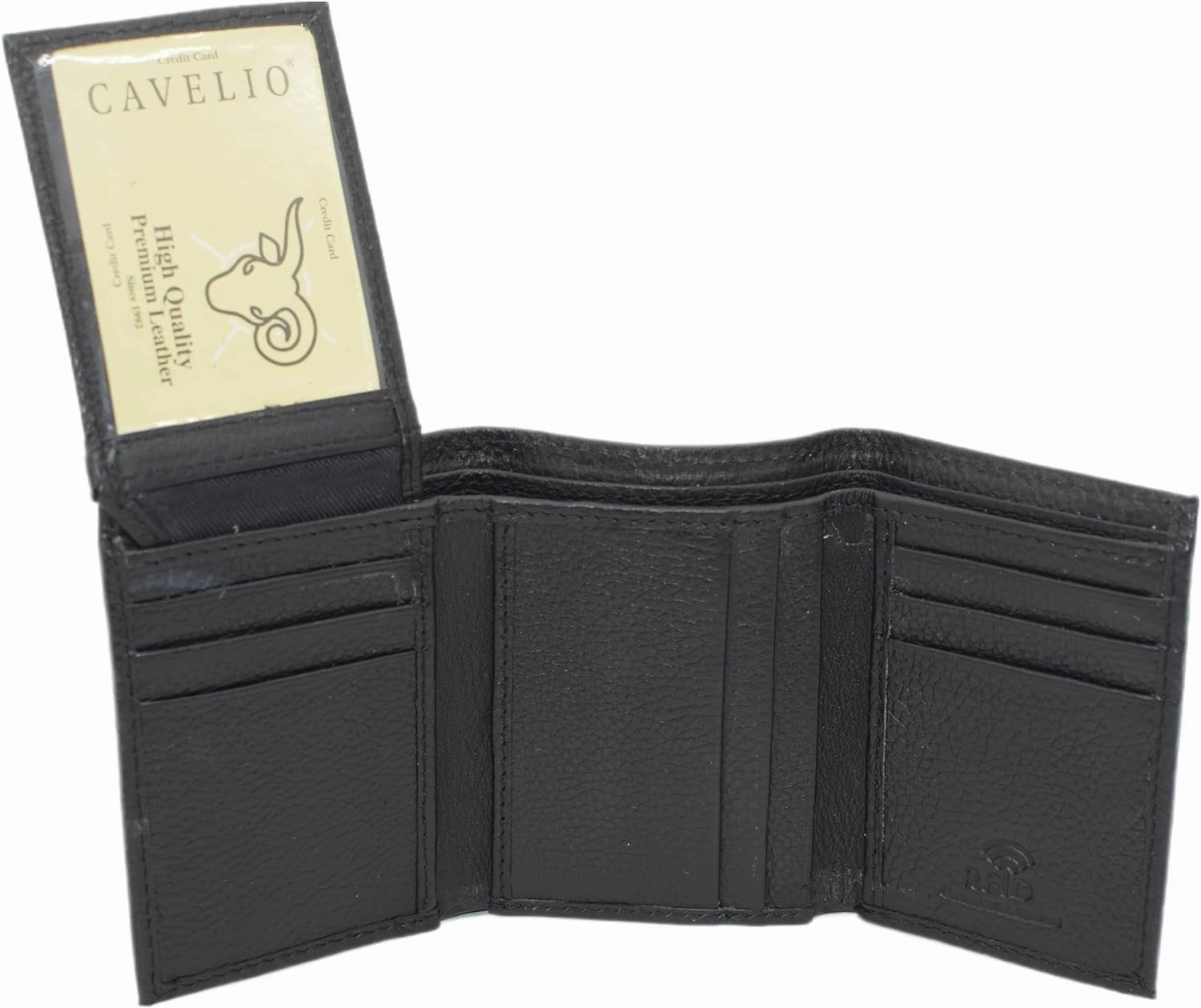 Steal Todays Offer Limited Stock Hot Deal Cavelio Rfid Blocking Trifold Cowhide Leather Wallet For Men With Flap Up Id Holder (Brown)