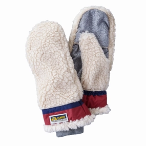 Elmer Gloves Wool Pile Mitten Beige / Wine Online Exclusive Offer