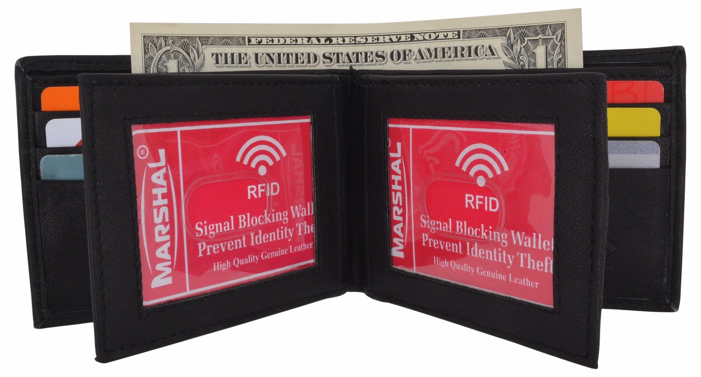 Rfid Blocking Bifold Leather Mens Multi Credit Card Id Holder Wallet Hot Pick of the Day