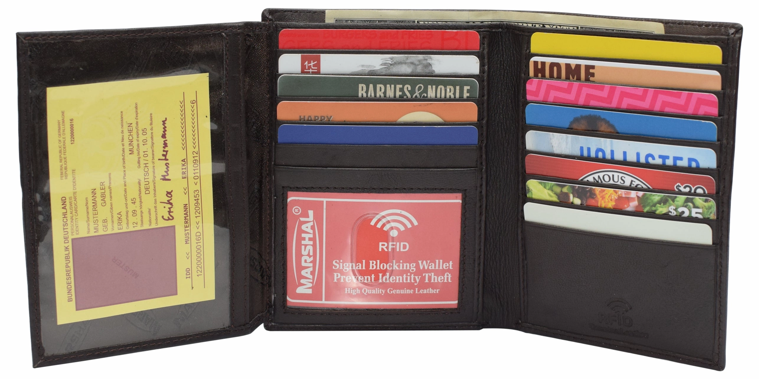 Flash Deal Alert Grab It Now Rfid Blocking Men'S Hipster Bifold Wallets For Men Genuine Leather European Large Billfold Wallet
