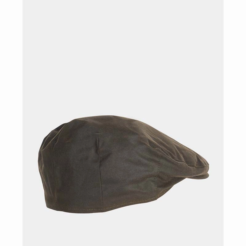 Barbour Cheviot Wax Mens Flat Cap - Olive GiftWorthy Sale