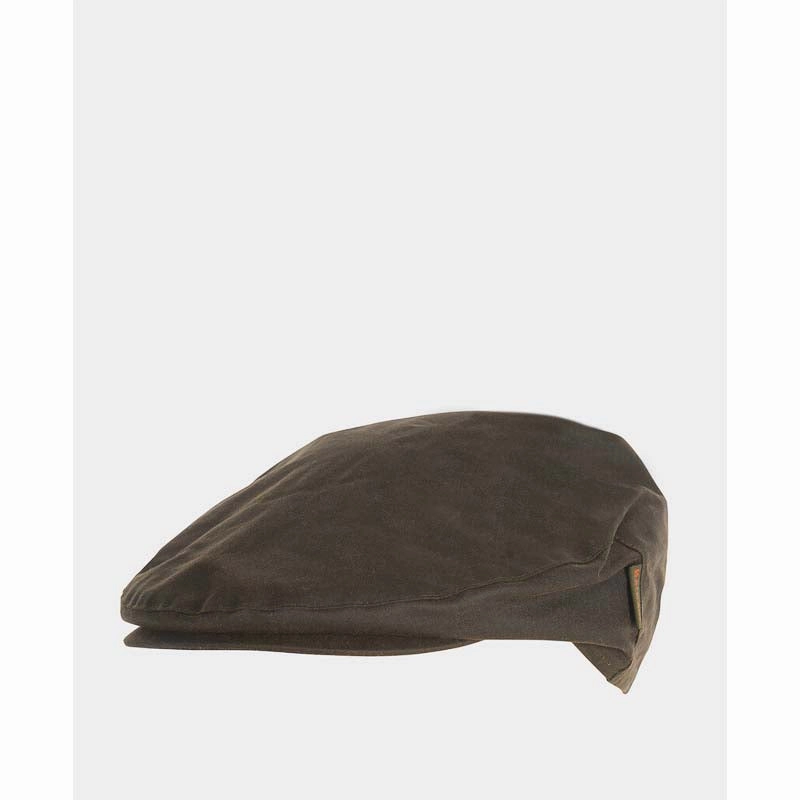 Barbour Cheviot Wax Mens Flat Cap - Olive Shop Grab Offer