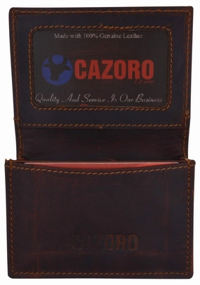 Save More Online Clearance Alert Now Rfid Premium Vintage Leather Men'S Expandable Credit Card Id Holder Wallet