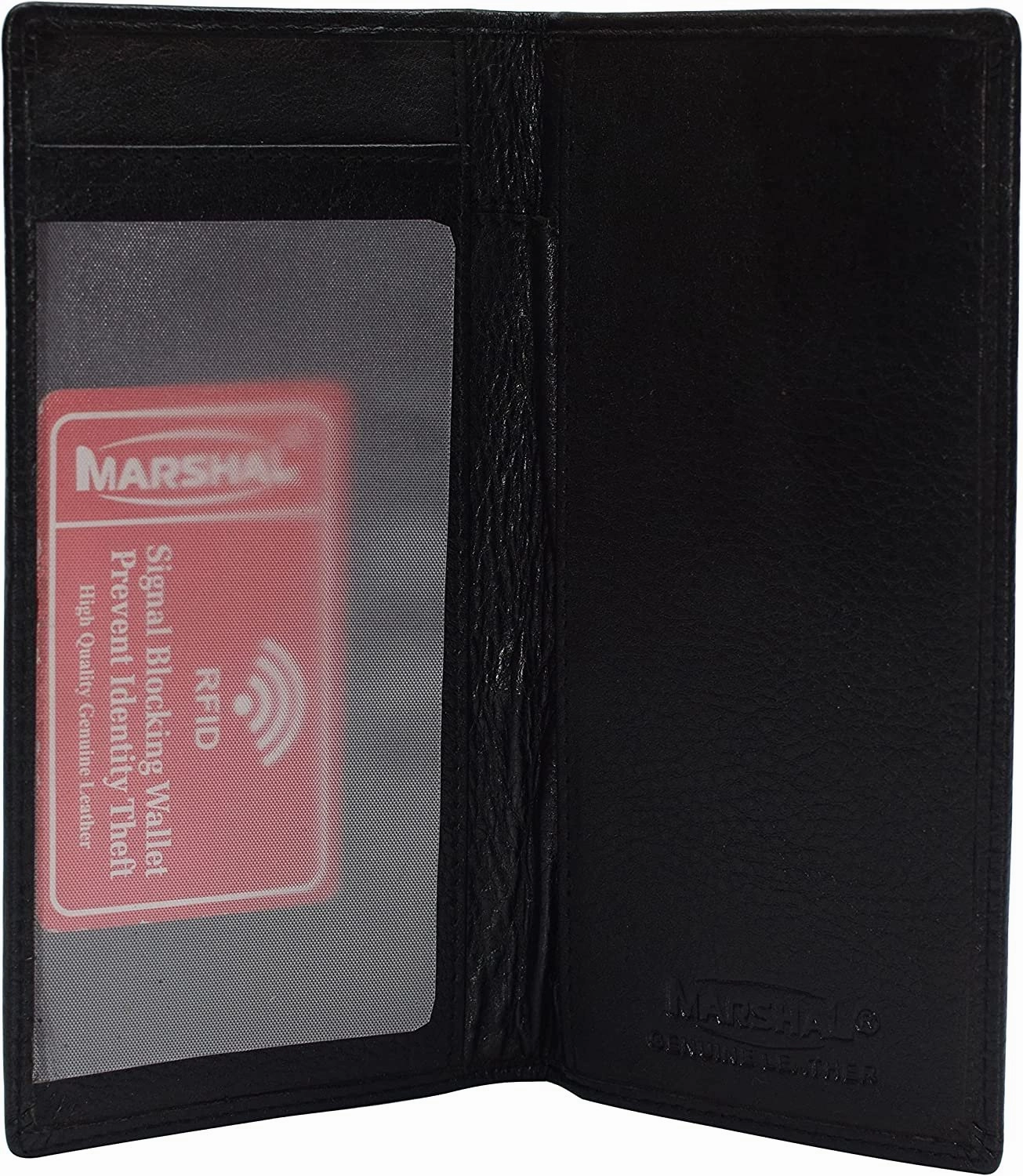Steal Todays Offer Marshal Cowhide Leather Basic Checkbook Cover Rfid Blocking For Men Women