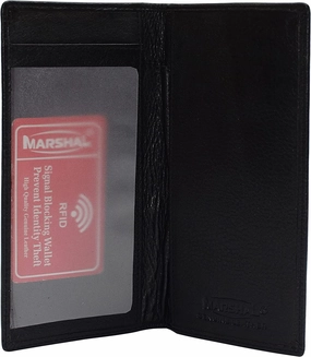 Steal Todays Offer Marshal Cowhide Leather Basic Checkbook Cover Rfid Blocking For Men Women