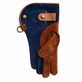 Grab Save Today Special Online Offer Purdey Double Layer Falconry Glove W/ Knife Pocket Navy