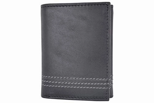 Cazoro Real Leather Wallets For Men Rfid Blocking Slim Trifold Wallet With Card Slots & Id Window Trendy Picks Today