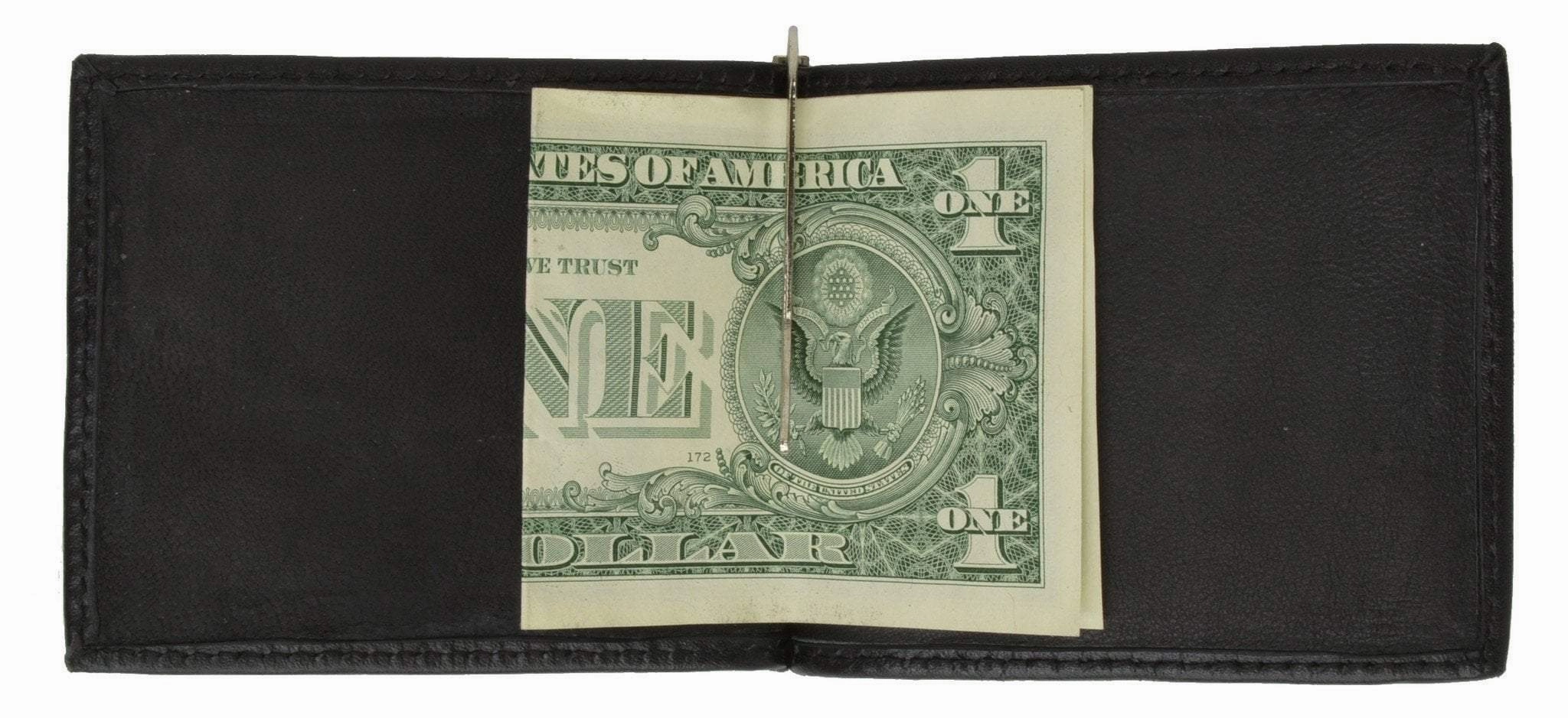 Flash Pick Today Exclusive Hot Pick Simple Genuine Leather Wallet Money Clip 146C (C)
