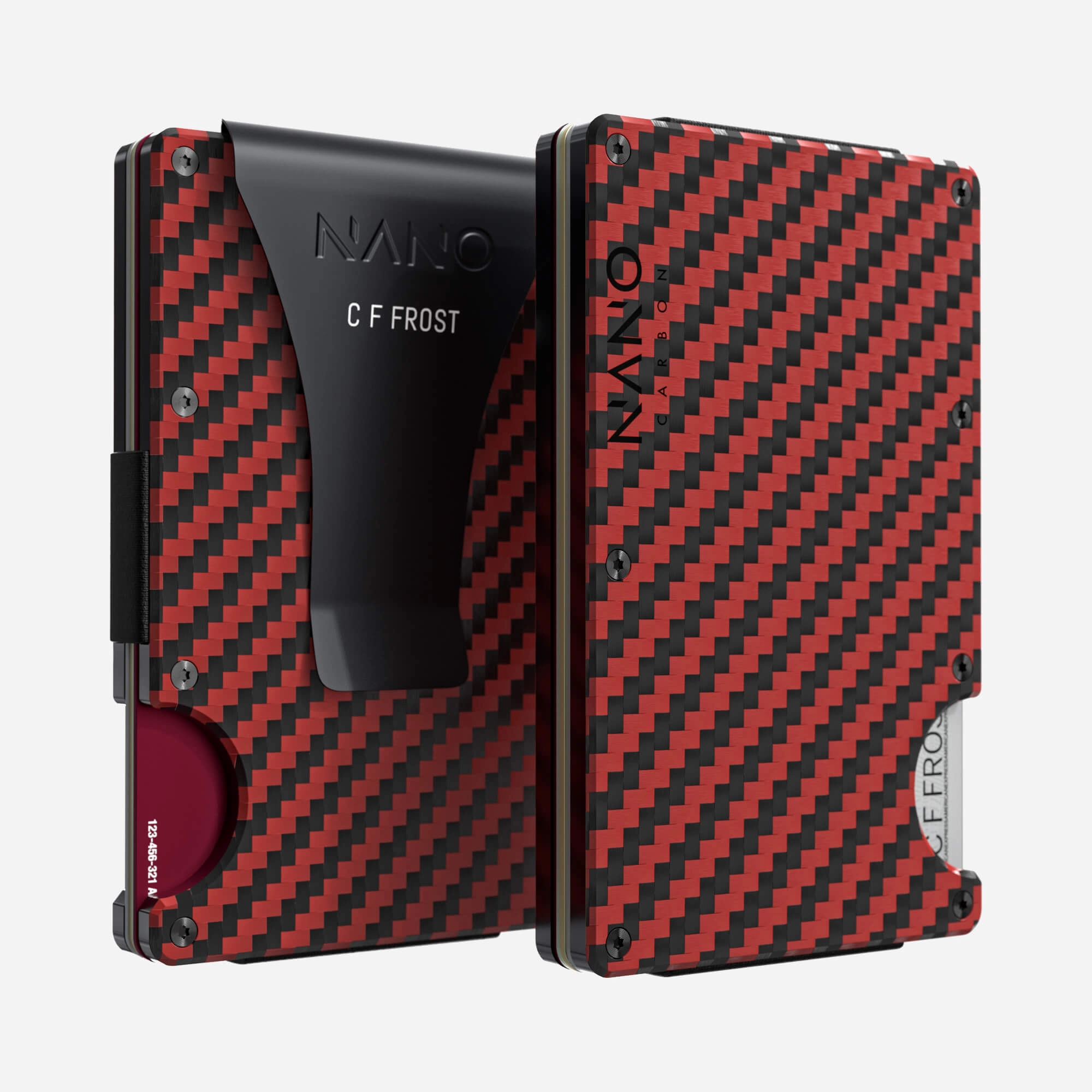 Personalised Money Clip Wallet (Diablo Red/Stealth Black) Limited Time Sale