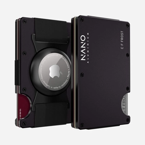 Weekend Specials Personalised Airtag Cash Strap Wallet (Phantom Black)