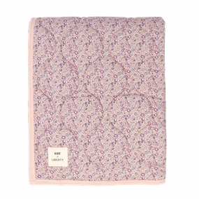 Weekend Sale Special Quilted Blanket - Organic Cotton - Liberty Collection - Eloise - Blush