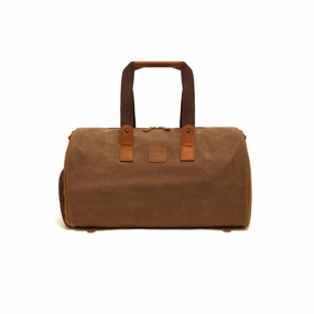 Canvas & Leather Duffle Bag And Suit Carrier - Field Tan Grab Your Hot Pick Mega Discount Event